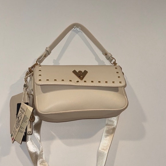 Valentino Orlandi Cream Studded Crossbody Bag - Picture 3 of 10